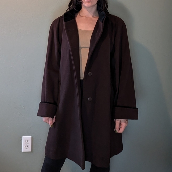 Forecaster of Boston Vintage Brown Overcoat Size 16 - Picture 2 of 14